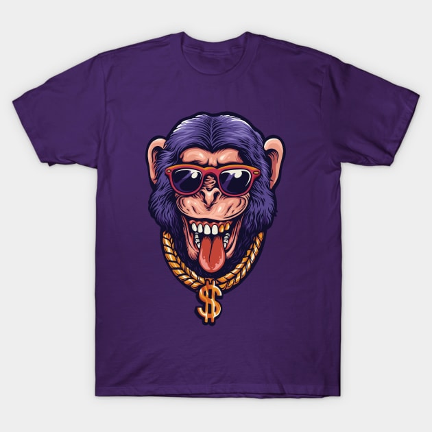 Rich crazy Monkey T-Shirt by spacemedia